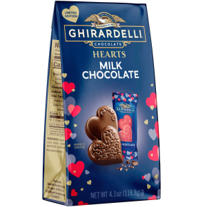 ghirardelli Milk Chocolate Duet Hearts 4.1 Oz Bag