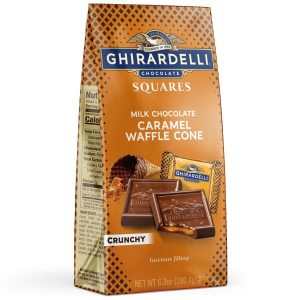 ghirardelli Milk Chocolate Caramel Waffle Cone Squares 6.3 Oz Bag