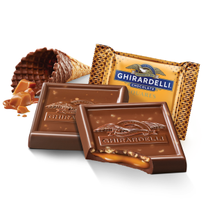 ghirardelli Milk Chocolate Caramel Waffle Cone SQUARES Case Pack (396 ct)